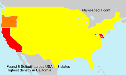 Surname Setiadji in USA Surname Setiadji in USA