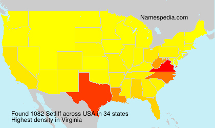 Surname Setliff in USA Surname Setliff in USA