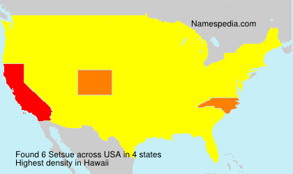 Surname Setsue in USA Surname Setsue in USA
