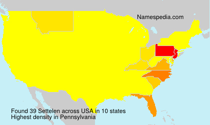Surname Settelen in USA Surname Settelen in USA