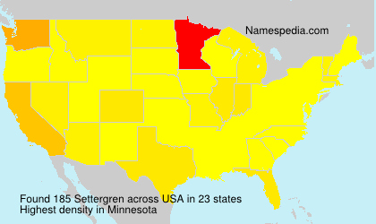 Surname Settergren in USA Surname Settergren in USA