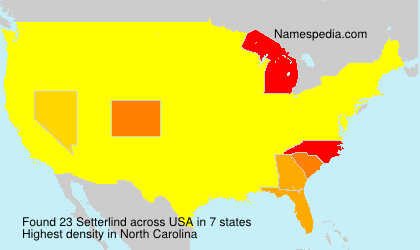 Surname Setterlind in USA Surname Setterlind in USA