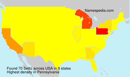 Surname Setto in USA Surname Setto in USA