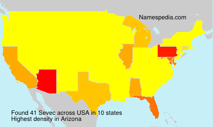 Surname Sevec in USA Surname Sevec in USA