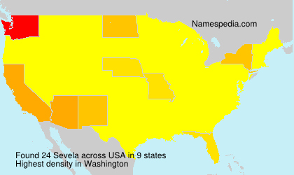 Surname Sevela in USA Surname Sevela in USA