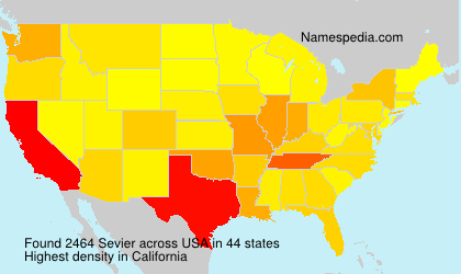 Surname Sevier in USA Surname Sevier in USA