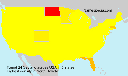 Surname Sevland in USA Surname Sevland in USA
