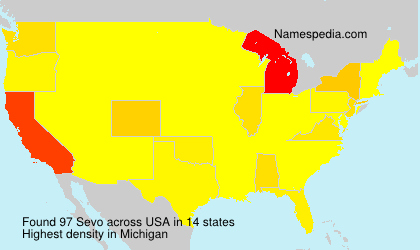 Surname Sevo in USA Surname Sevo in USA