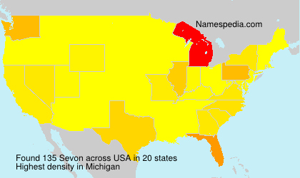 Surname Sevon in USA Surname Sevon in USA