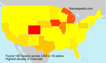 Surname Sewick in USA Surname Sewick in USA