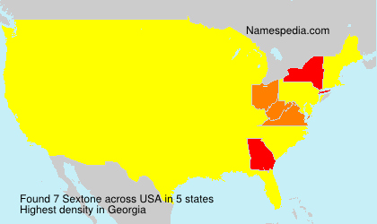 Surname Sextone in USA Surname Sextone in USA
