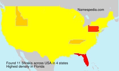 Surname Sfirakis in USA Surname Sfirakis in USA