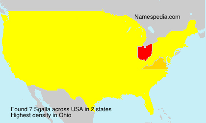 Surname Sgalla in USA