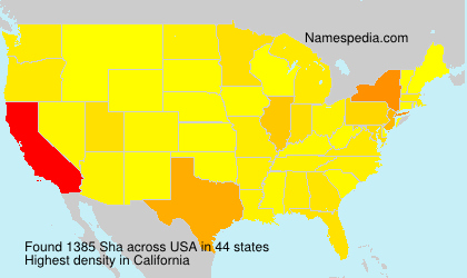 Surname Sha in USA Surname Sha in USA