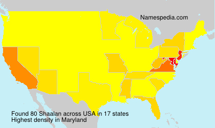 Surname Shaalan in USA Surname Shaalan in USA