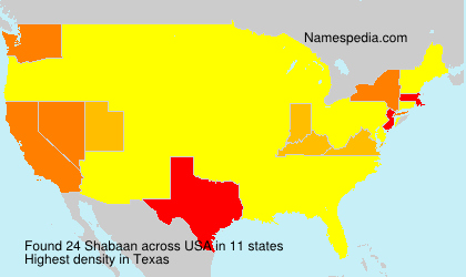 Surname Shabaan in USA Surname Shabaan in USA