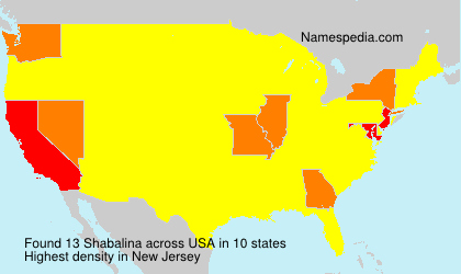 Surname Shabalina in USA