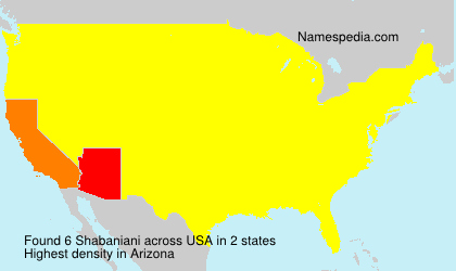 Surname Shabaniani in USA Surname Shabaniani in USA