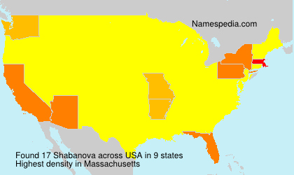 Surname Shabanova in USA Surname Shabanova in USA