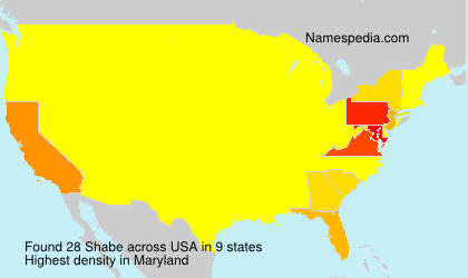 Surname Shabe in USA Surname Shabe in USA