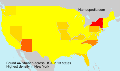 Surname Shaben in USA Surname Shaben in USA