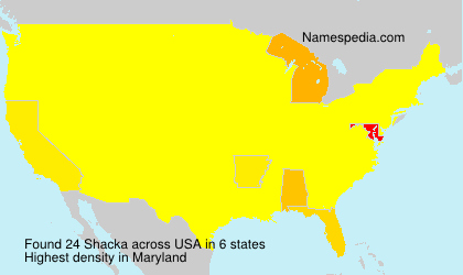 Surname Shacka in USA Surname Shacka in USA