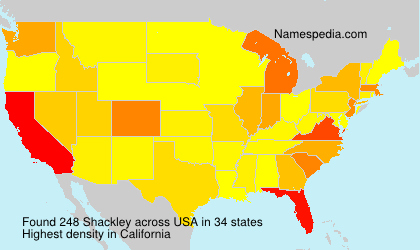 Surname Shackley in USA Surname Shackley in USA