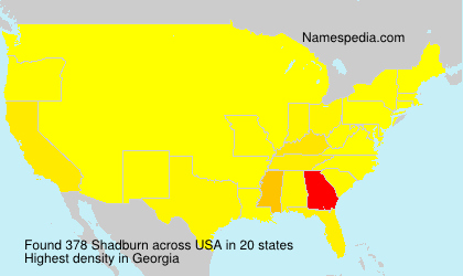 Surname Shadburn in USA Surname Shadburn in USA