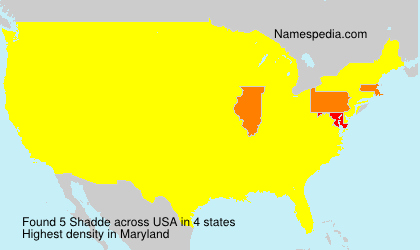 Surname Shadde in USA Surname Shadde in USA