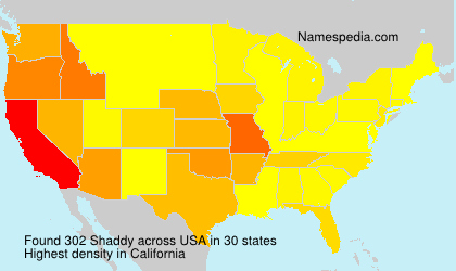 Surname Shaddy in USA Surname Shaddy in USA