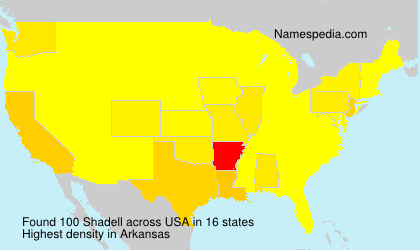 Surname Shadell in USA Surname Shadell in USA