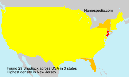Surname Shadiack in USA Surname Shadiack in USA