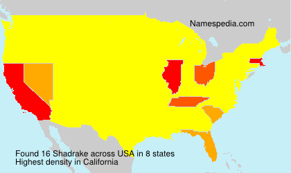 Surname Shadrake in USA Surname Shadrake in USA