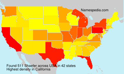 Surname Shaefer in USA Surname Shaefer in USA