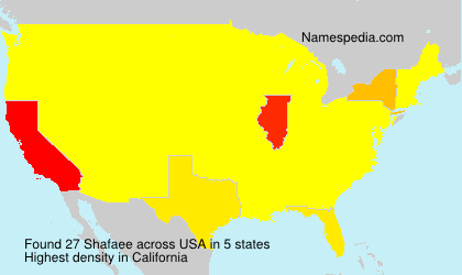 Surname Shafaee in USA Surname Shafaee in USA