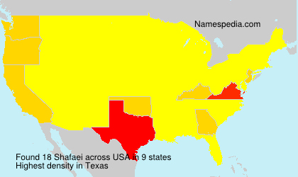 Surname Shafaei in USA Surname Shafaei in USA