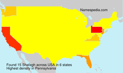 Surname Shafagh in USA Surname Shafagh in USA