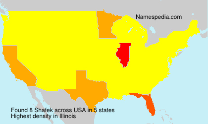 Surname Shafek in USA Surname Shafek in USA