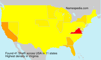 Surname Shaffi in USA Surname Shaffi in USA