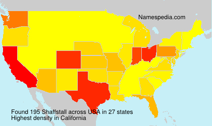 Surname Shaffstall in USA Surname Shaffstall in USA