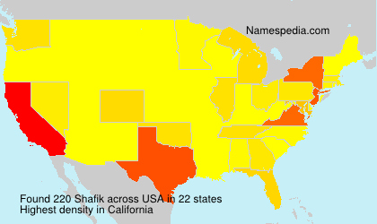 Surname Shafik in USA Surname Shafik in USA