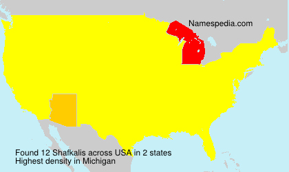 Surname Shafkalis in USA Surname Shafkalis in USA