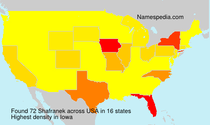 Surname Shafranek in USA Surname Shafranek in USA