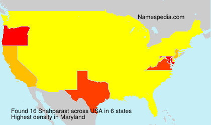 Surname Shahparast in USA Surname Shahparast in USA