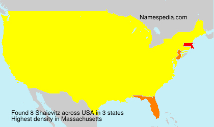 Surname Shaievitz in USA Surname Shaievitz in USA