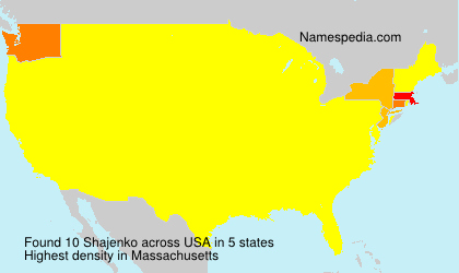 Surname Shajenko in USA Surname Shajenko in USA