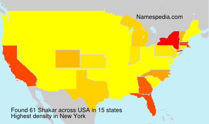 Surname Shakar in USA Surname Shakar in USA