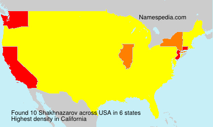Surname Shakhnazarov in USA Surname Shakhnazarov in USA
