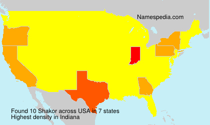 Surname Shakor in USA Surname Shakor in USA
