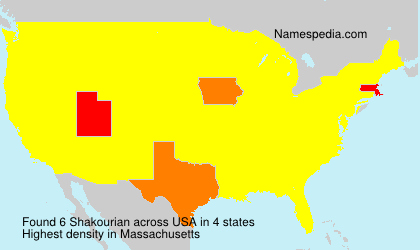 Surname Shakourian in USA Surname Shakourian in USA